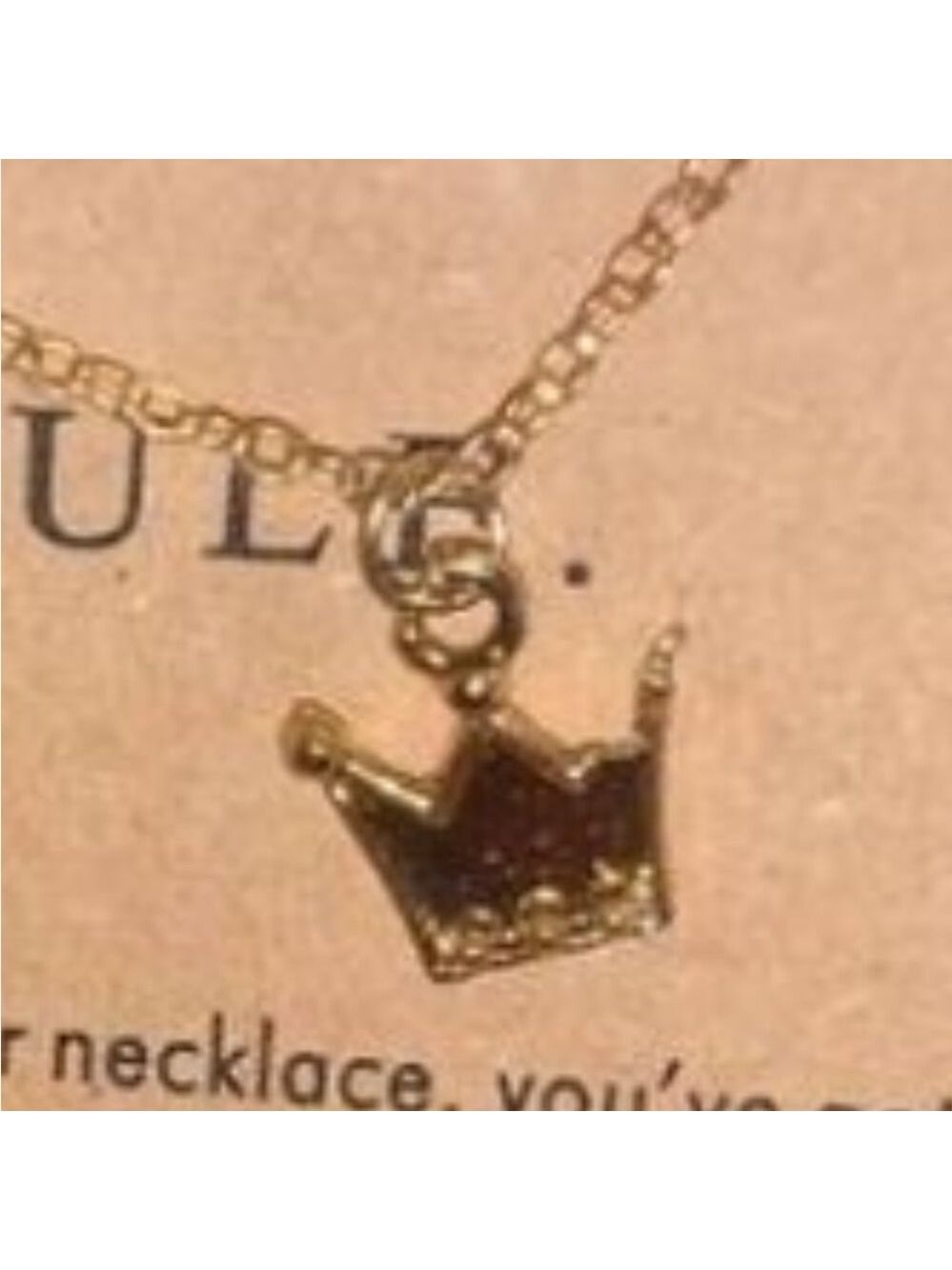 DOGEARED Golden You Rule Crown Pendant Necklace juicy